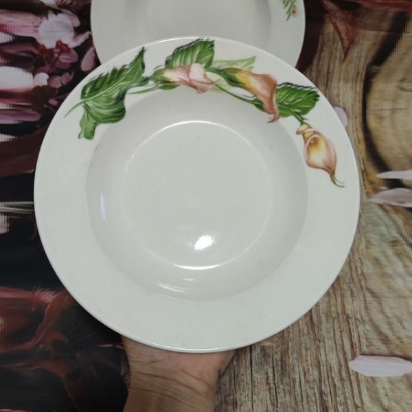 Dĩa sứ trắng hình hoa - dĩa sứ trắng