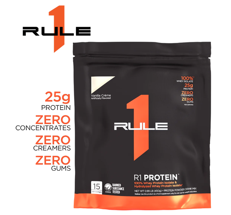 Thực phẩm bổ sung Rule 1 Protein Isolate/ Hydrolysate 1lb - 14 -15 servings - 450g