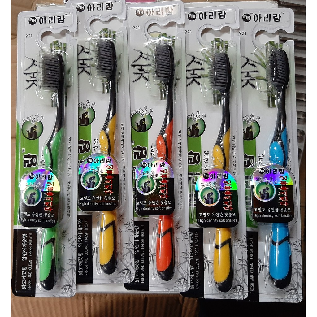 Combo 10 bàn chải than tre Bossi Hàn Quốc