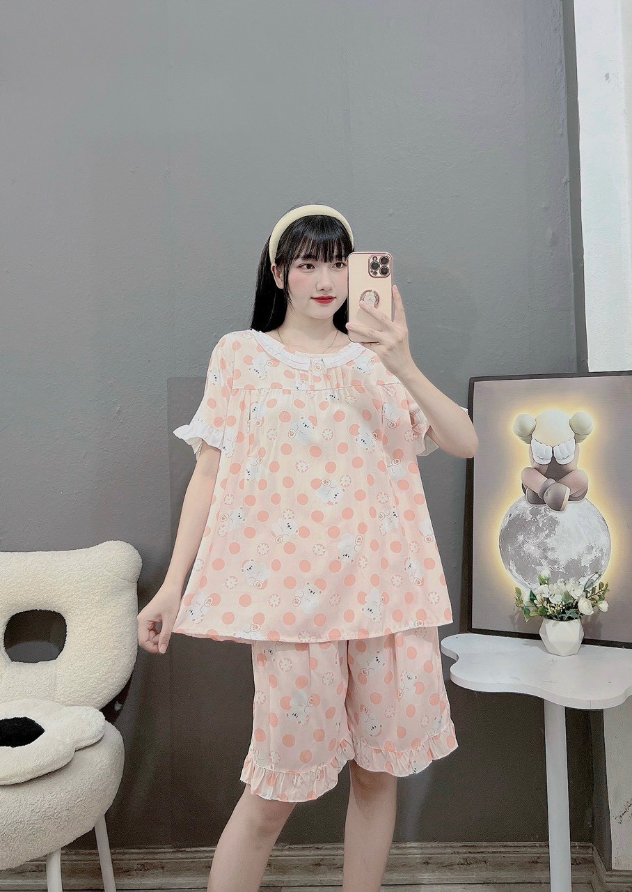 Super Cool Linen Maternity Set with Lotus Collar