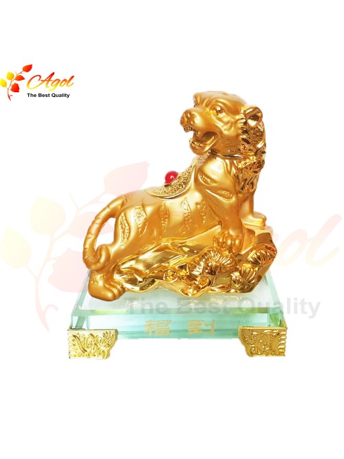 Tượng Hổ Vàng Đế Thủy Tinh