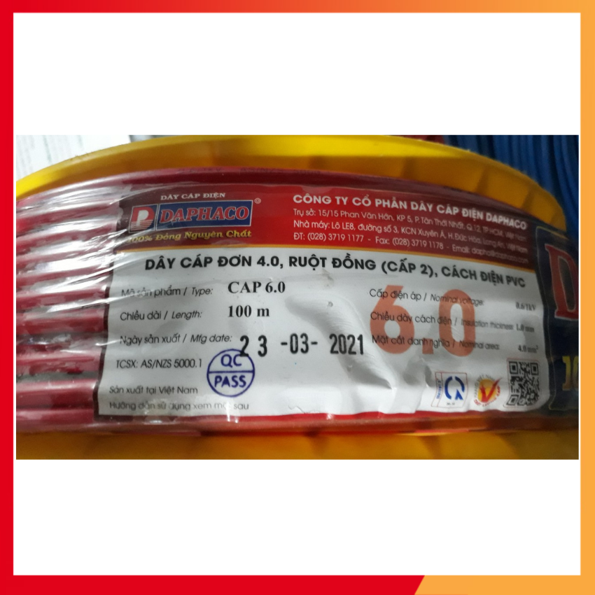 DÂY ĐƠN DAPHACO 3.0/4.0/6.0 ( CUỘN 100M) - DALICO
