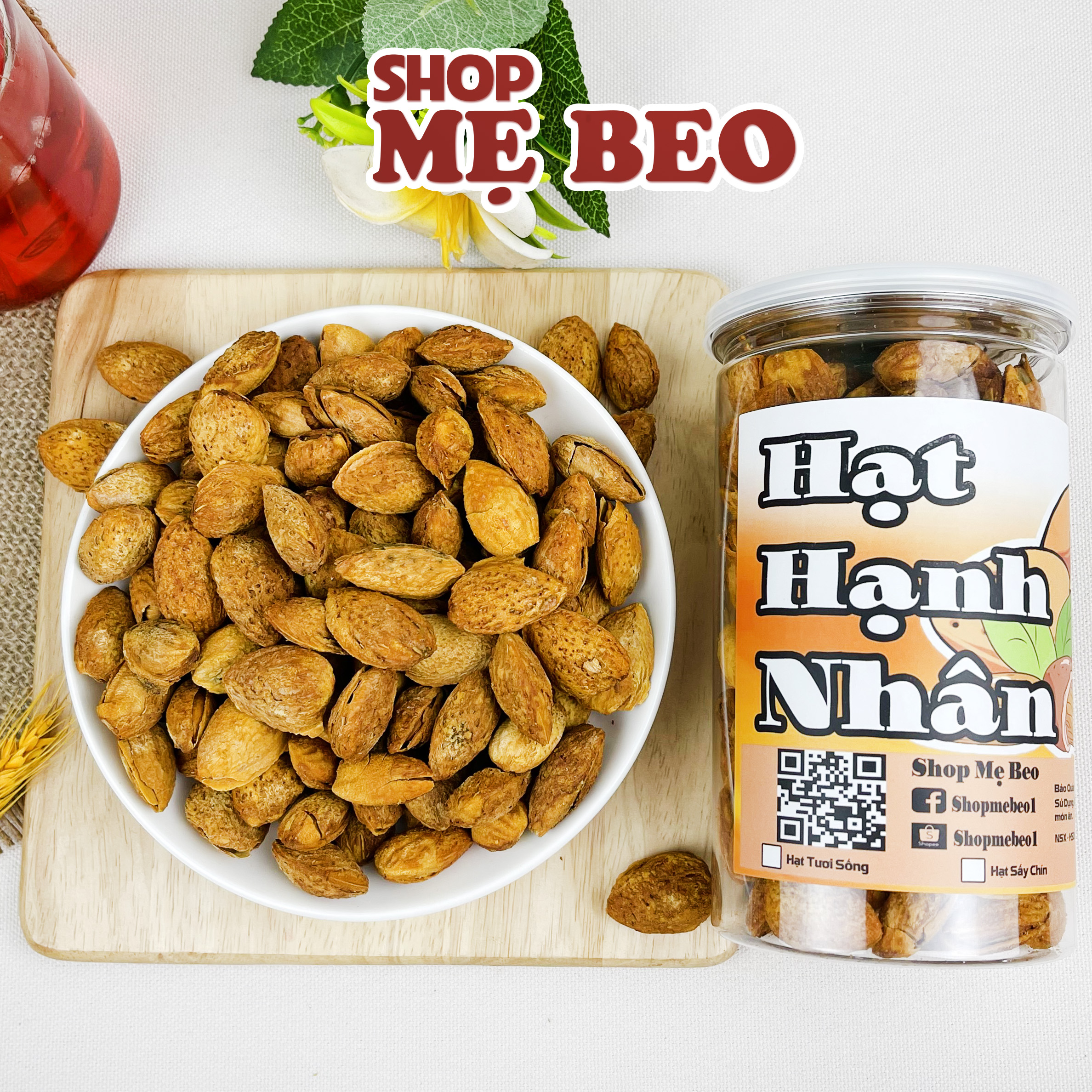 500Gr Hạt Hạnh Nhân Mỹ Rang Bơ Mõng Vỏ Cực Ngon