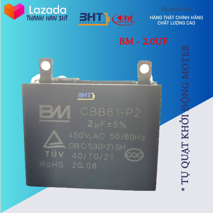Tụ quạt CBB 2uF & 1.5uF - BM HÀNG XỊN