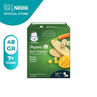 [ DUY NHẤT 12.12] Bánh gạo hữu cơ Gerber Organic vị chuối xoài cà rốt ( hộp 48g) thumbnail