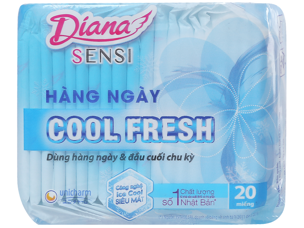 Băng vệ sinh hàng ngày Diana Sensi Cool Fresh 20 miếng