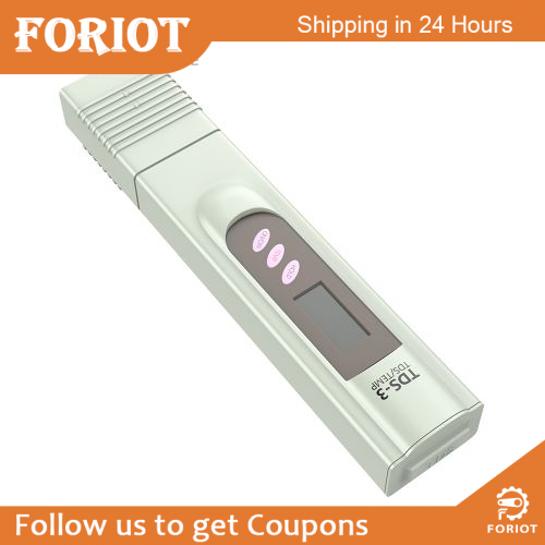 Foriot 1-9990ppm TDS-3/TEMP 3V water quality testing three-key with temperature pen water purifier test pen