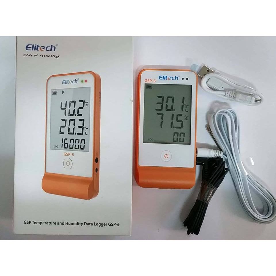 Nhiệt ẩm kế tự ghi Elitech GSP-6 (hiệu chuẩn lấy ngay)