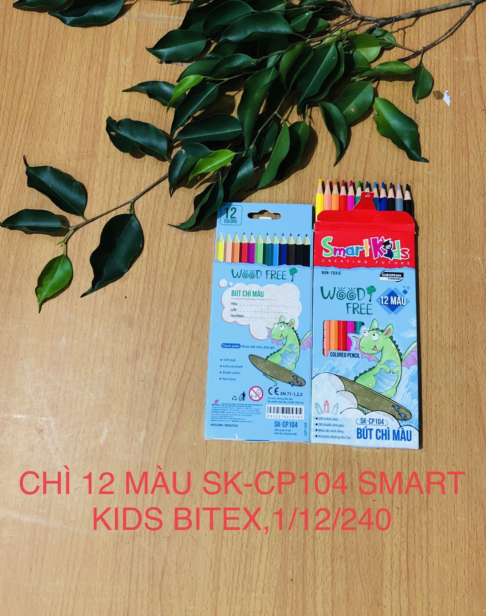 CHÌ 12 MÀU SK-CP104 SMART KIDS BITEX- PHÙ HỢP CHO BÉ TỪ 3-10 TUỔI