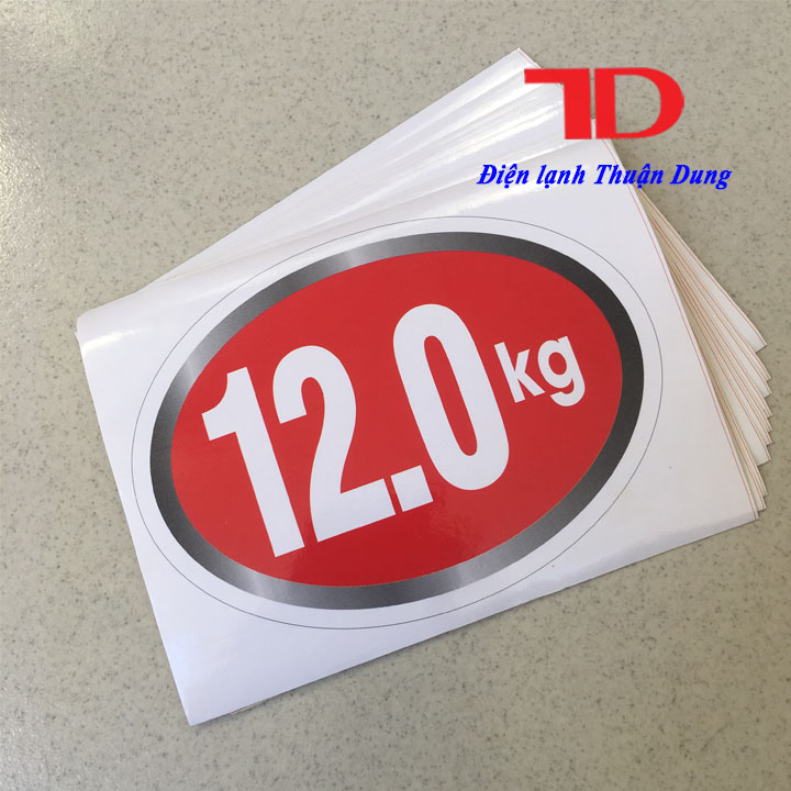 Tem dán trang trí Máy Giặt loại 12KG