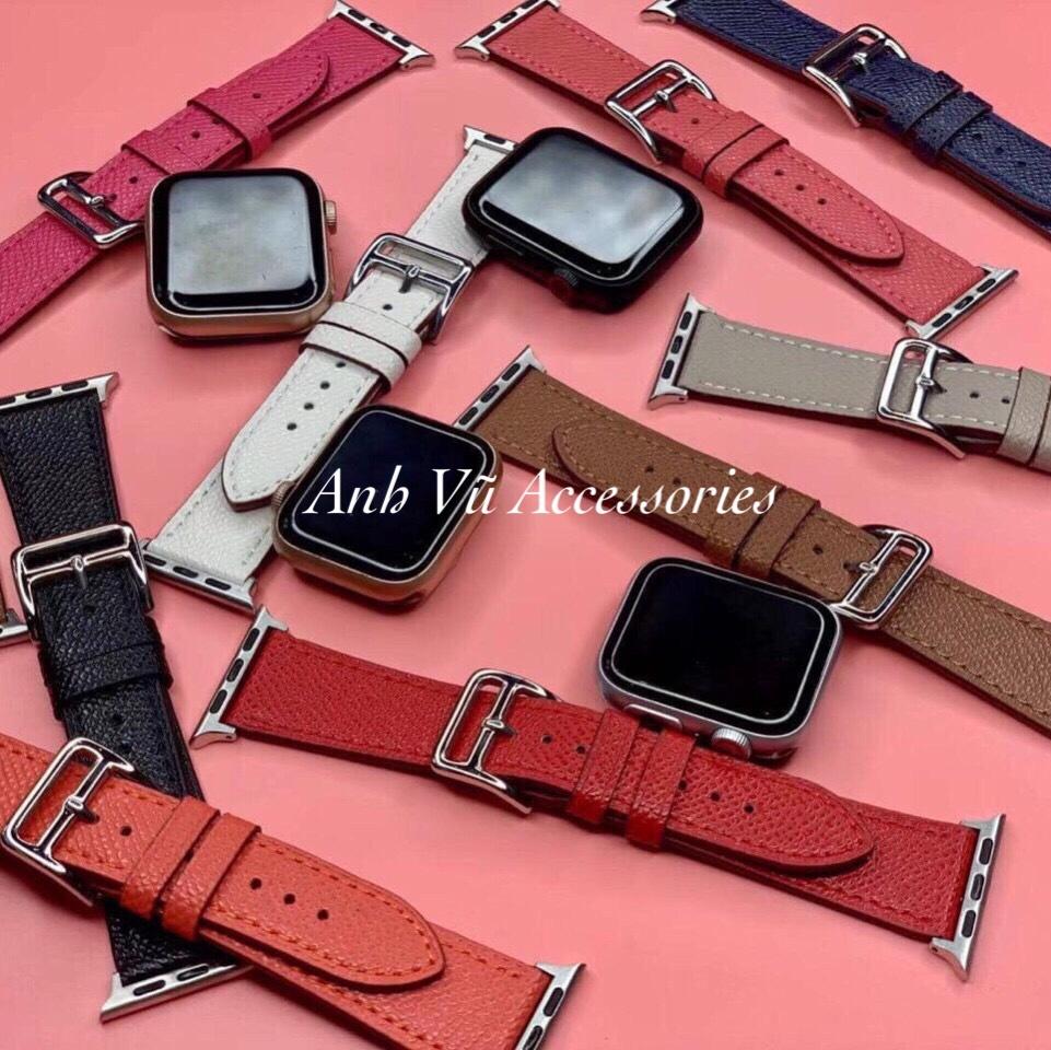 Dây đeo Đồng hồ thông minh mẫu dây Hermes thiết kế dạng sần đẹp mắt