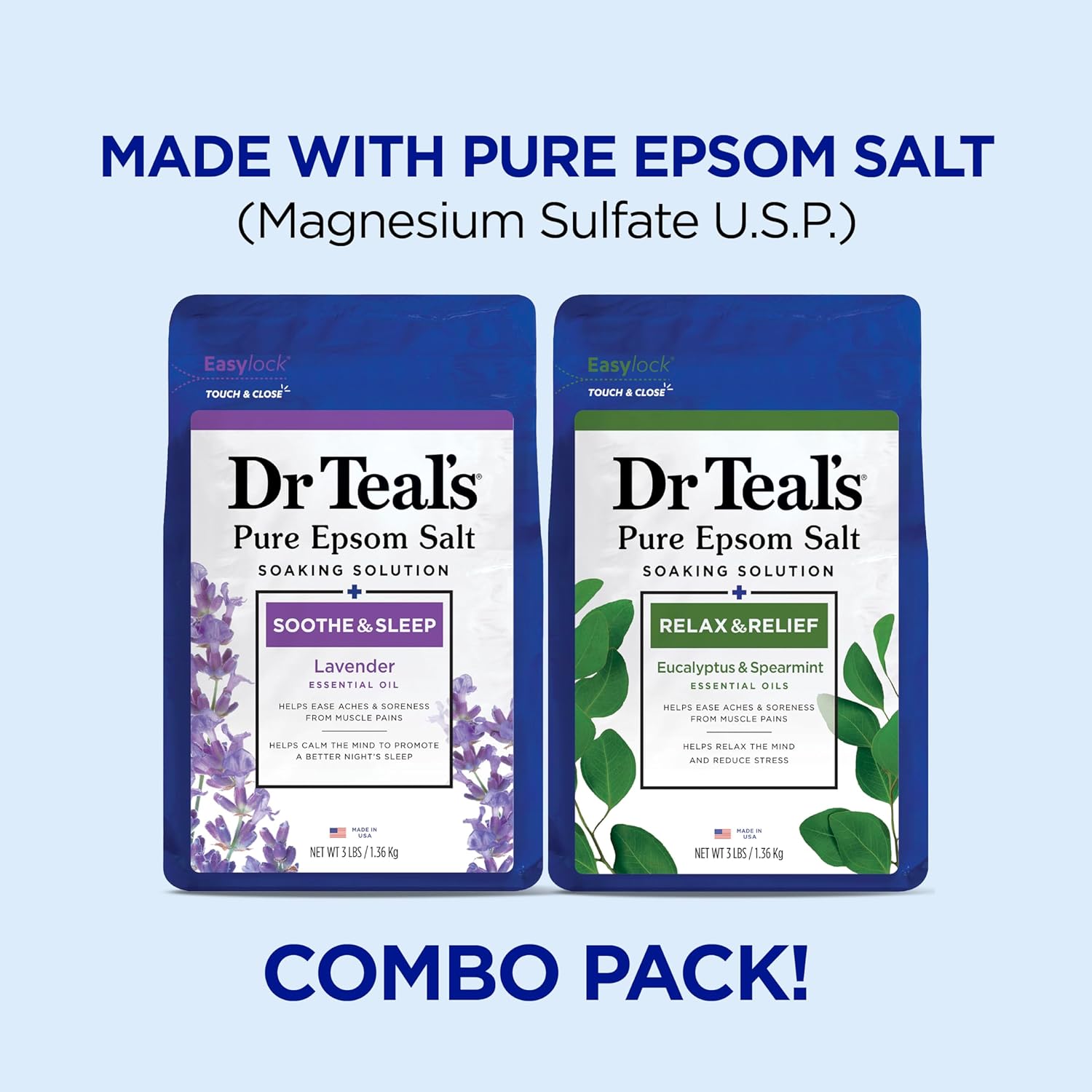 Dr Teal's Epsom Salt Soaking Solution 1.36kg
