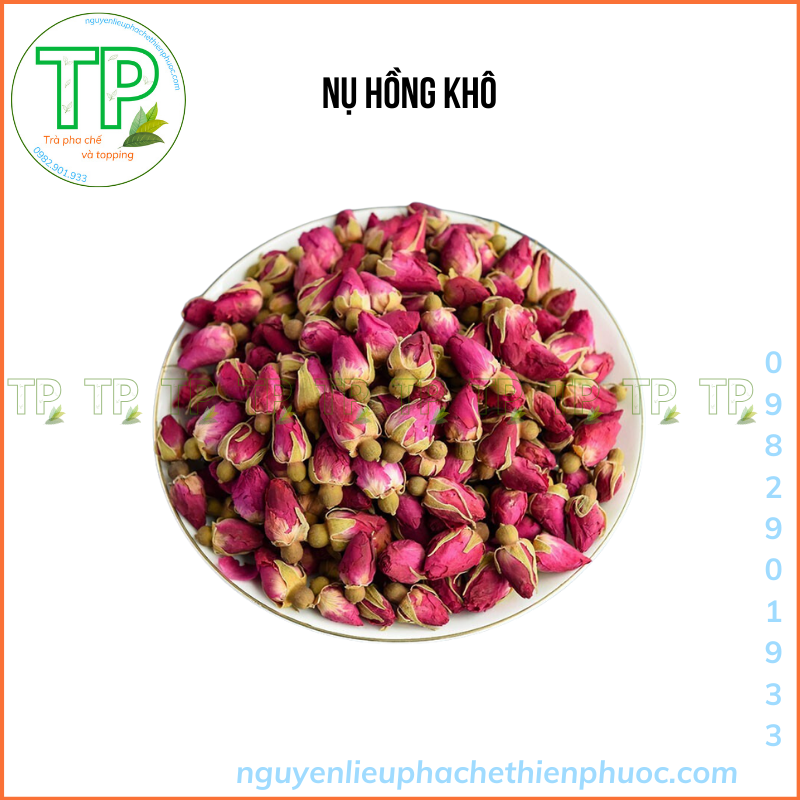 hoa hồng khô - nụ hồng khô - trà hoa hồng - 50gr