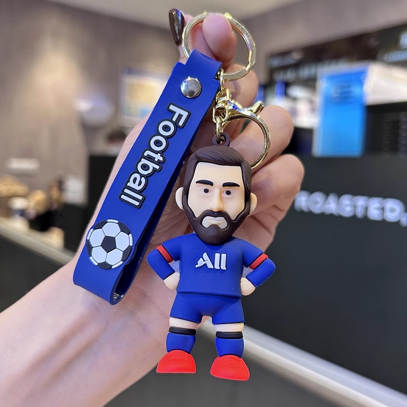 Móc khóa Silicone cầu thủ Messi Ronaldo