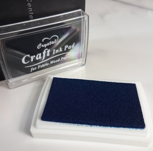 Hộp mực dấu craft ink pad - màu xanh dương đậm