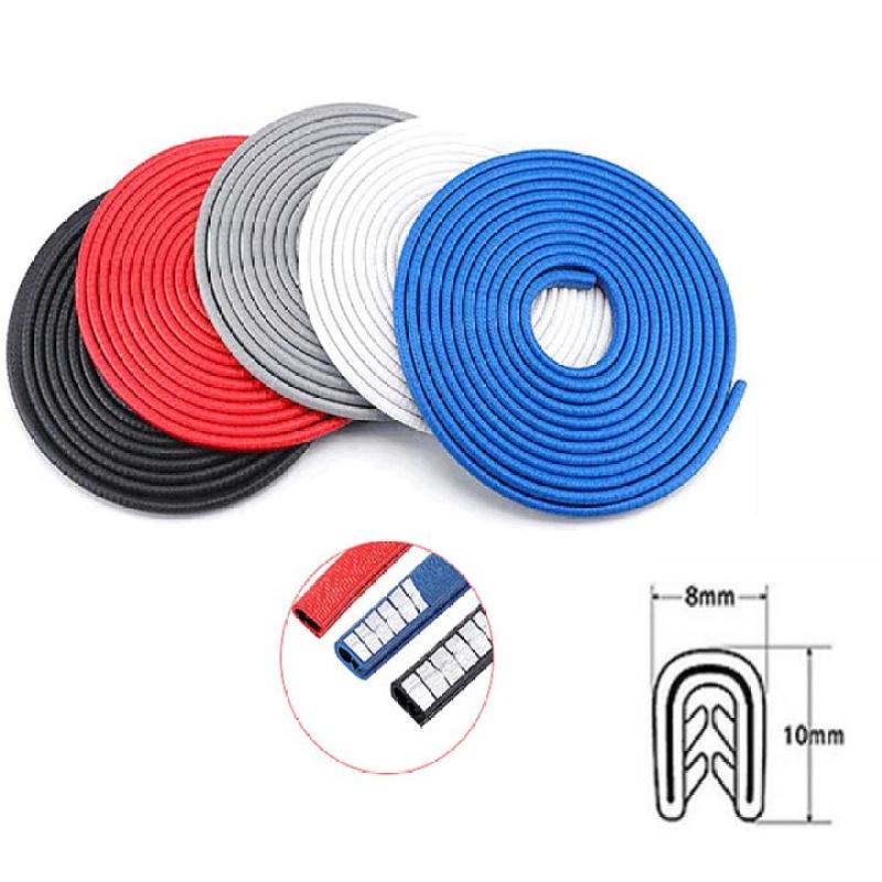 Cuộn 5m gioăng cao su, nẹp viền cửa chữ U lõi thép chống va đập, cách âm, chống ồn cao cấp dài PHUS-TR( Màu trắng)