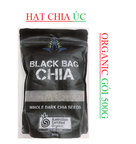 HCM Hạt Chia Đen 500g Úc Black Bag Chia HSD 2027