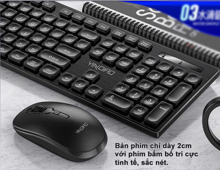 Bàn phím và Chuột không dây YINDIAO V3MAX