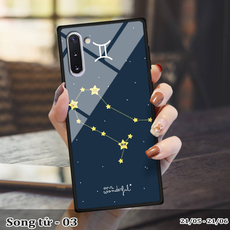 Ốp kính samsung note 10 in cung hoàng đạo