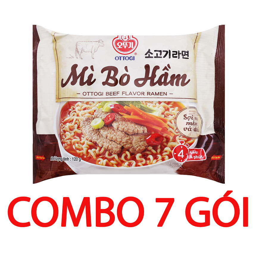 Mì Bò Hầm Ottogi 7 gói 120g Shop Maximas
