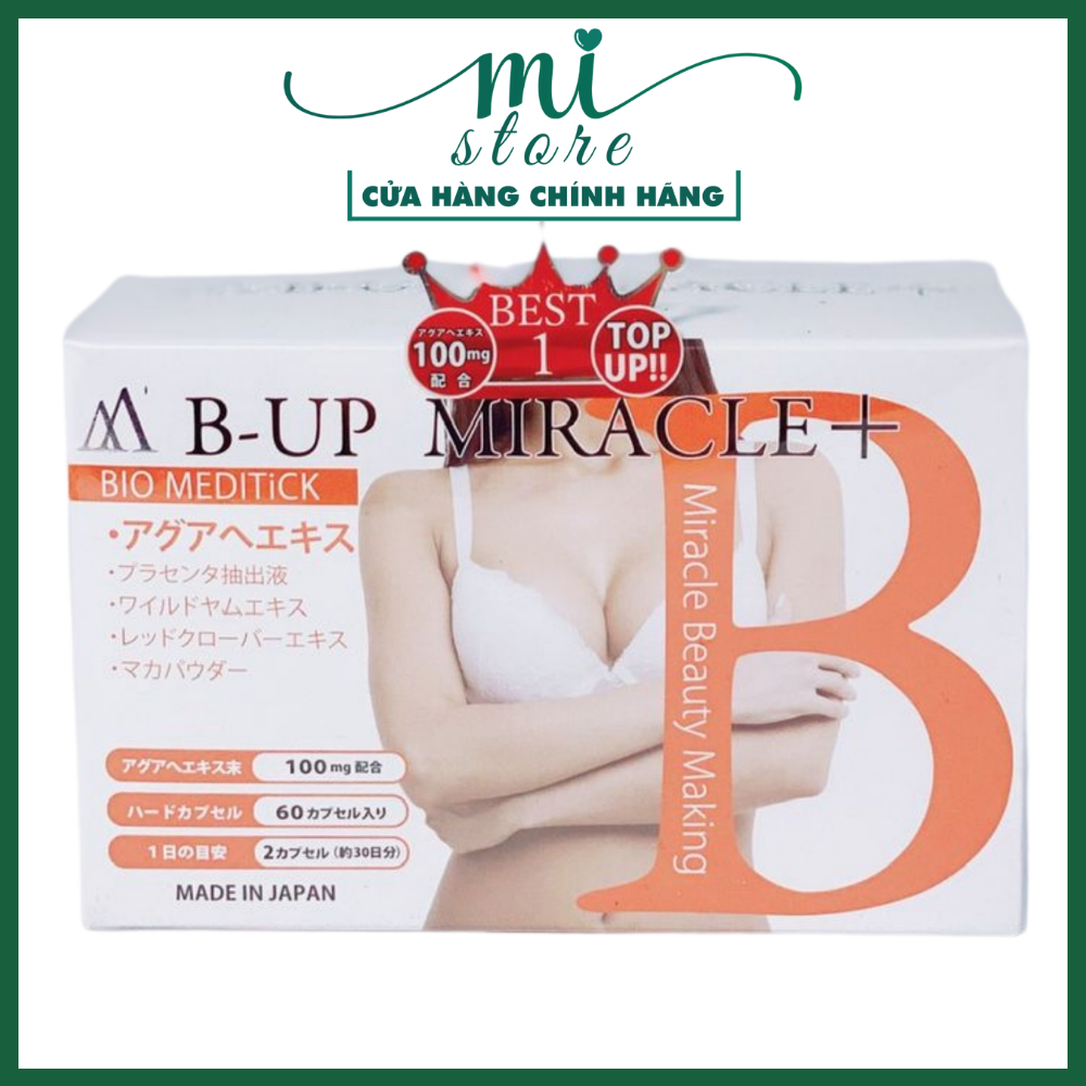 Viên uống nở ngực, mông, tăng vòng 1, vòng 3 b-up miracle + 60 viên nhật bản