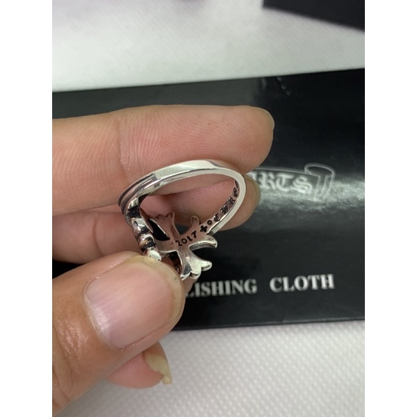 Nhẫn Chrome Heart 925 fullbox cao cấp.
