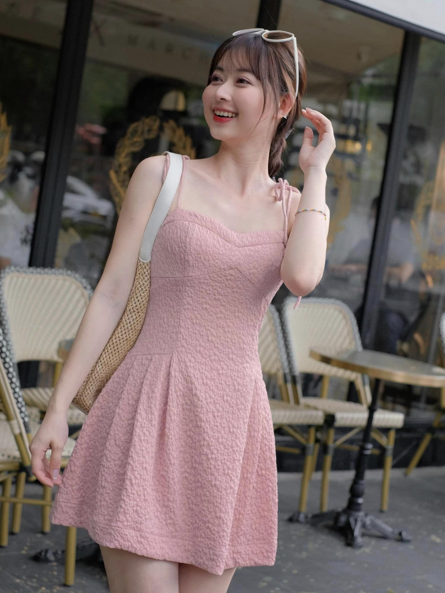 Đầm LUCY - Đầm 2 dây nhún ngực