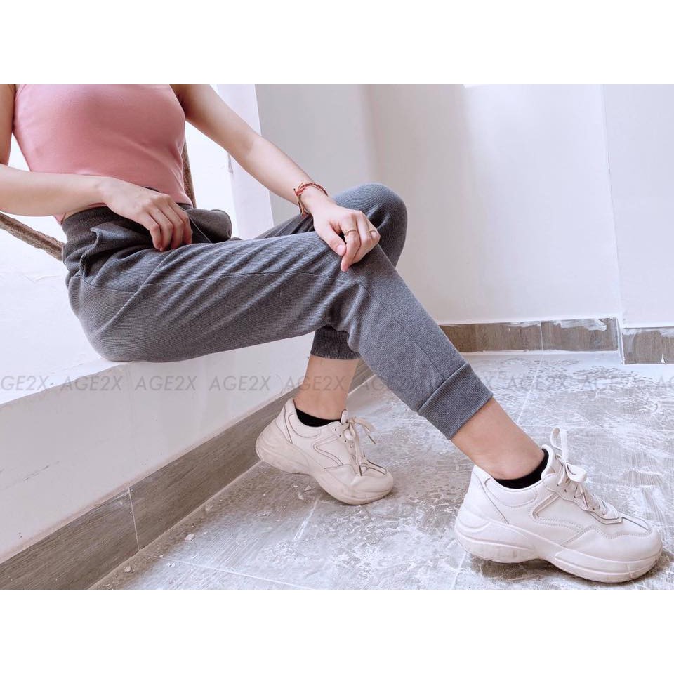 Quần Jogger nữ thun gân