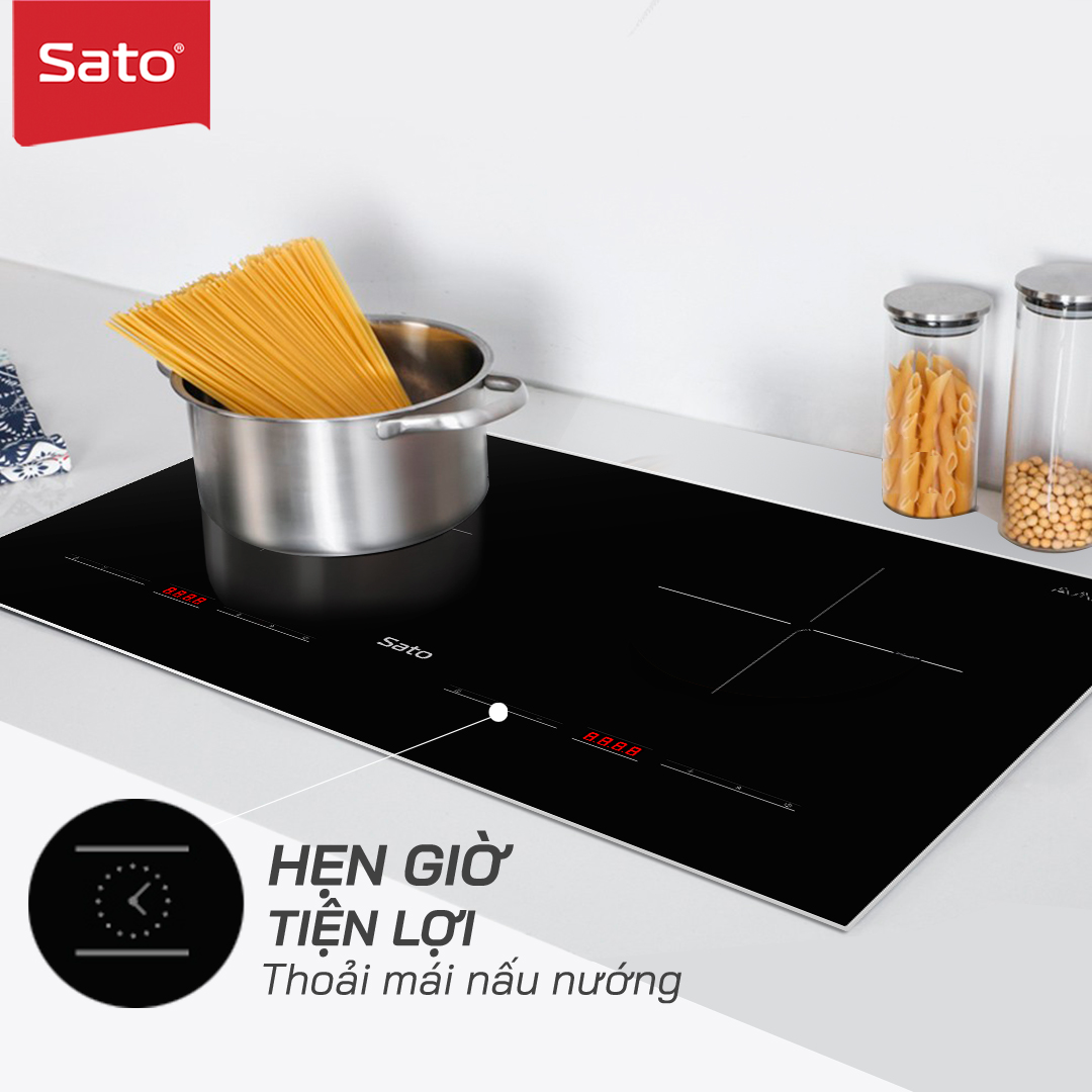 Bếp từ đôi thông minh 2400W Sato SIH265N1.3B