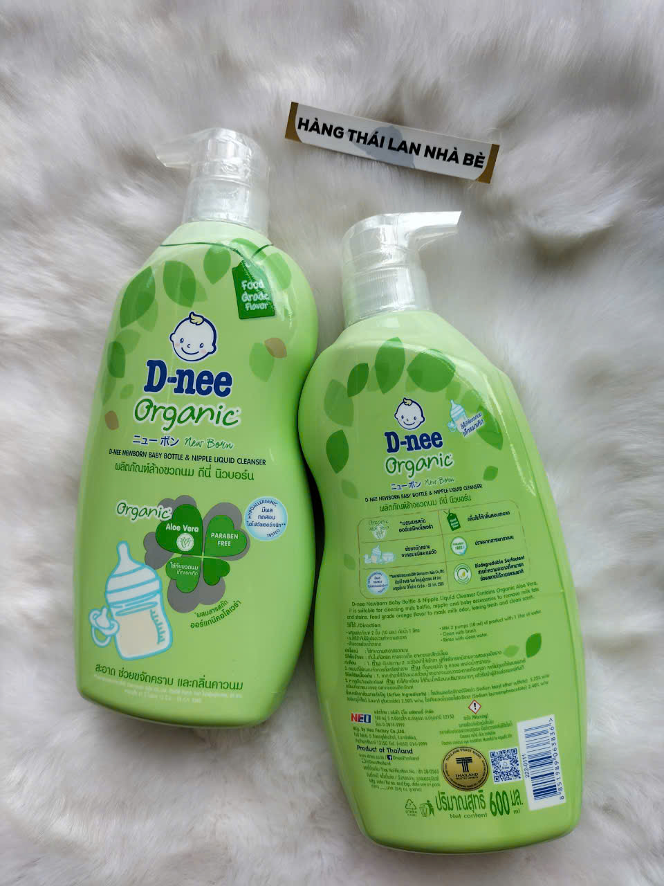 [HCM]Nước Rửa Bình sữa Dnee Thái Lan Organic chai 600ml- Súc bình sữa
