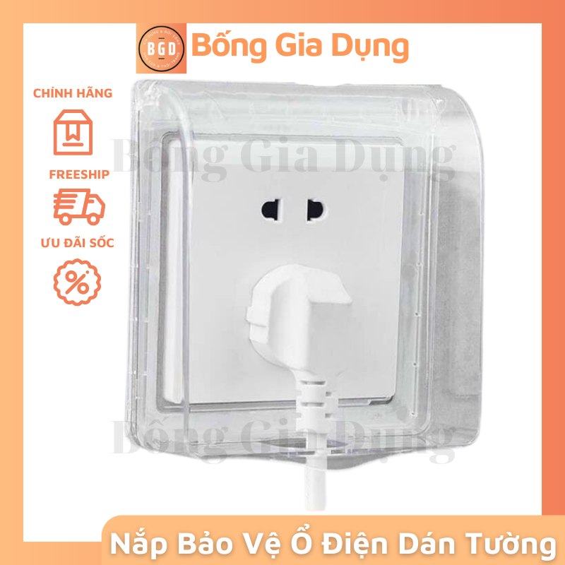 Hộp Bảo Vệ Ổ Cắm Điện Trong Suốt Chống Nước Dán Tường