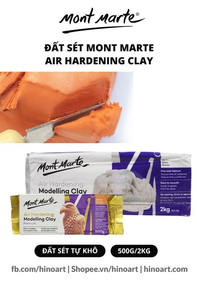 Đất Sét Tự Khô Mont Marte Premium Air Hardening Modelling