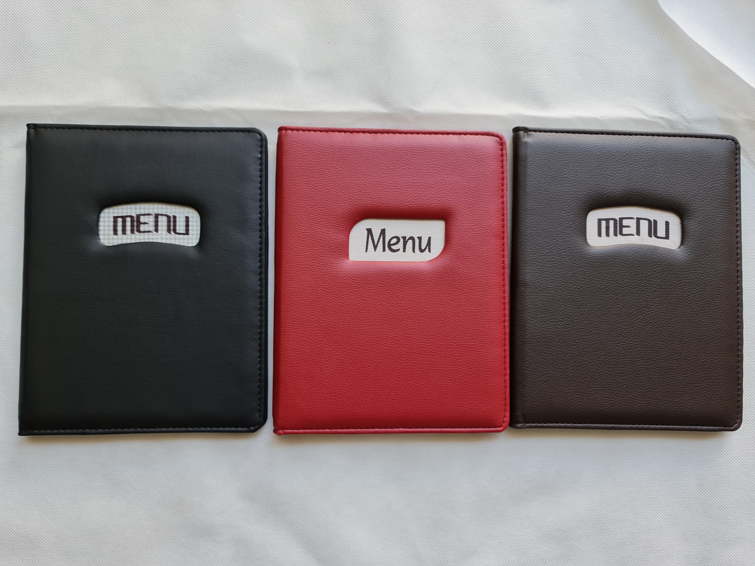 BÌA MENU DA 10 và 20 LÁ CAO CẤP A5 TH (17x23cm) quyển menu