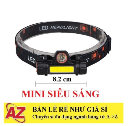 Đèn Đội Đầu Mini Siêu Sáng, Đèn Pin Đội Đầu Mini Siêu Sáng 3in1