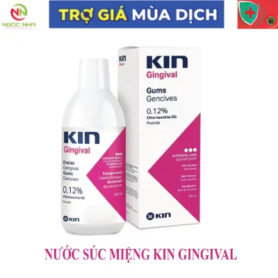 Nước súc miệng ngăn ngừa viêm nha chu viêm nướu Kin Gingival 250ml/ Kin Antiseptic Mouthwash