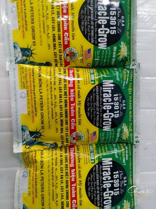Phân bón lá Miracle-Grow 15-30-15 USA (Gói 500g)
