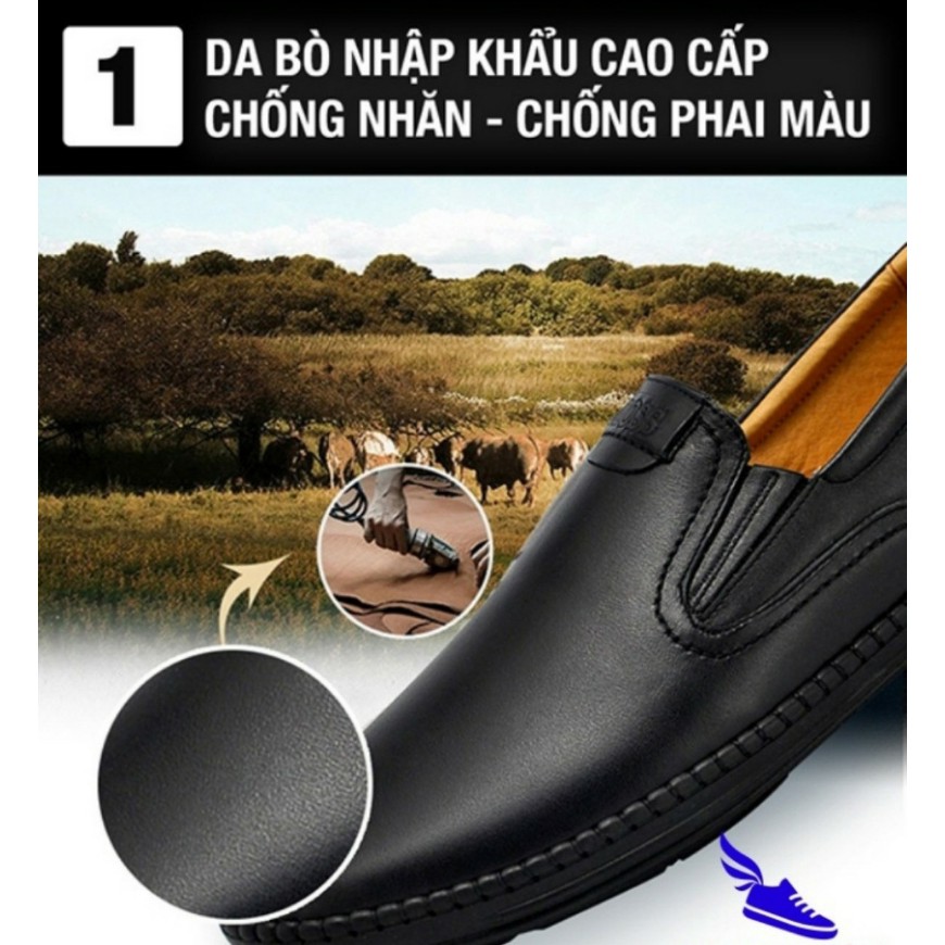 Giày Lười Nam Đẹp Da Bò Thật