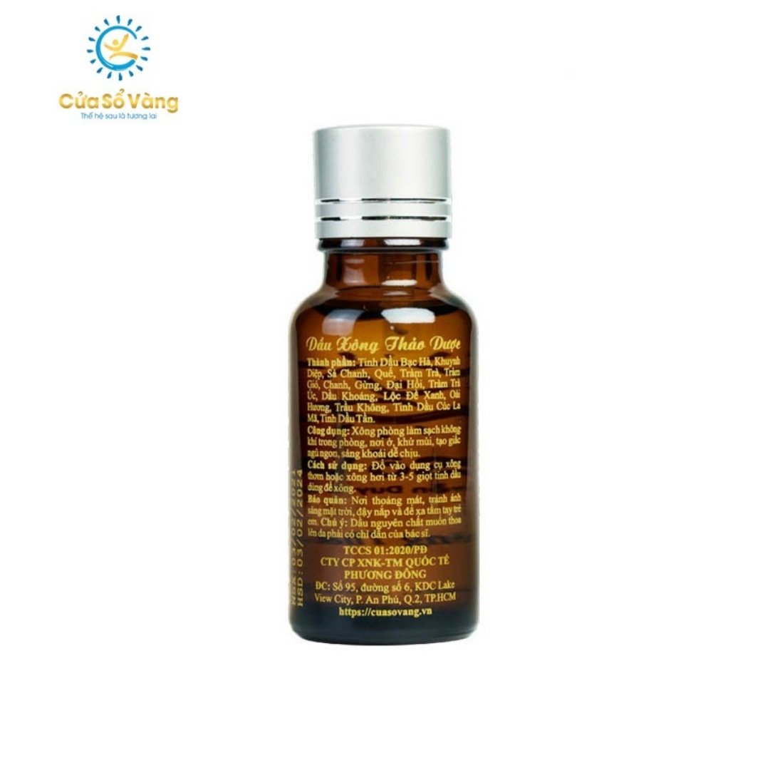 tinh dầu xông thảo dược cửa sổ vàng 20ml