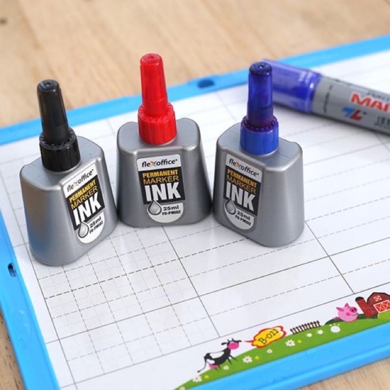 [2 Bottles] Thien Long Oil-Based Brush Ink.