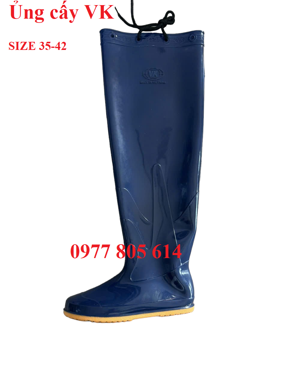 Ủng cấy Vĩnh Ký size 36-42 đế màu vàng cứng dày dặn, ủng đi cấy, ủng lội nước, ủng vk