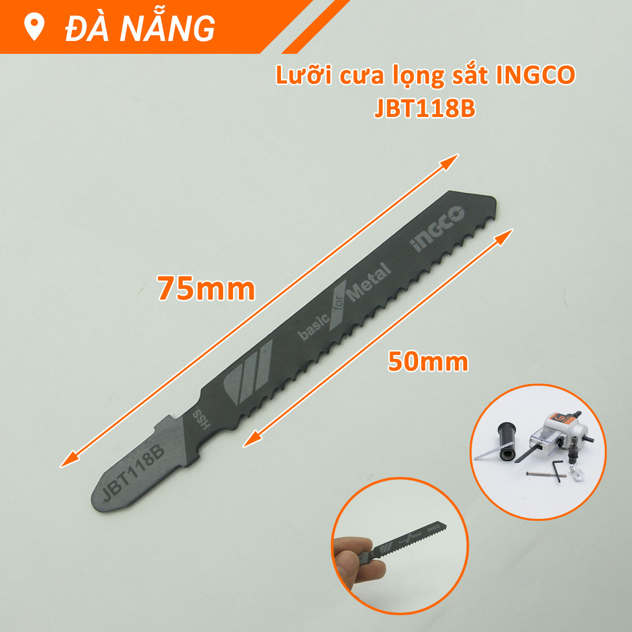 Bộ 5 lưỡi cưa lọng sắt Ingco JBT118B 50mm