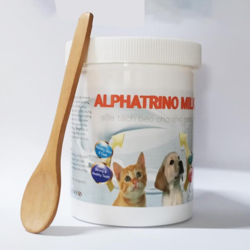 Sữa tách béo cho chó mèo không tiêu chảy - Alphatrino Milk 100g