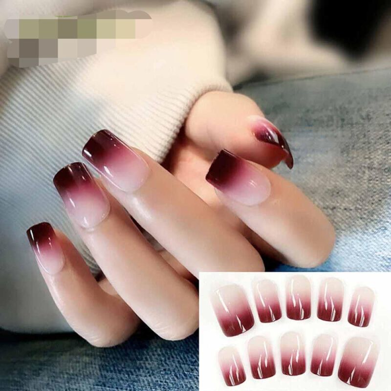 Set bộ 24 móng giả cao cấp hàng thiết kế tặng keo và miếng dính silicon đa năng MS 008 giá rẻ