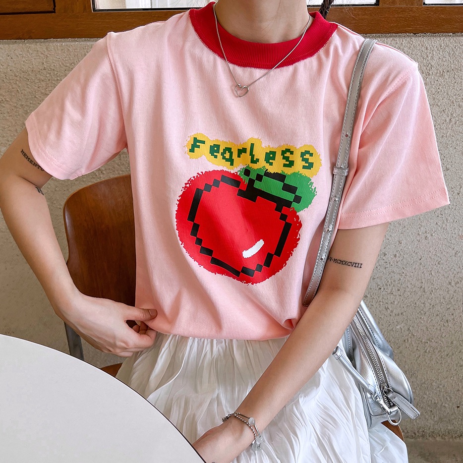 Áo thun baby tee FEARLESS apple
