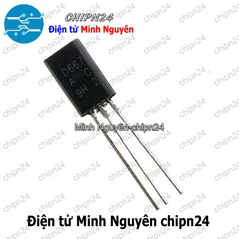 [10 con] (KT1) Transistor D667 TO-92L NPN 1A 80V (2SD667 667) - HH005952