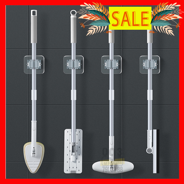 Hanger Hook Stick Traceless Free Nail Sucker Hook Mop Holder Wall Mounted Kitchen Bathroom Suction Cup Rag/Broom/Mop Rack Storage Holder Sucker