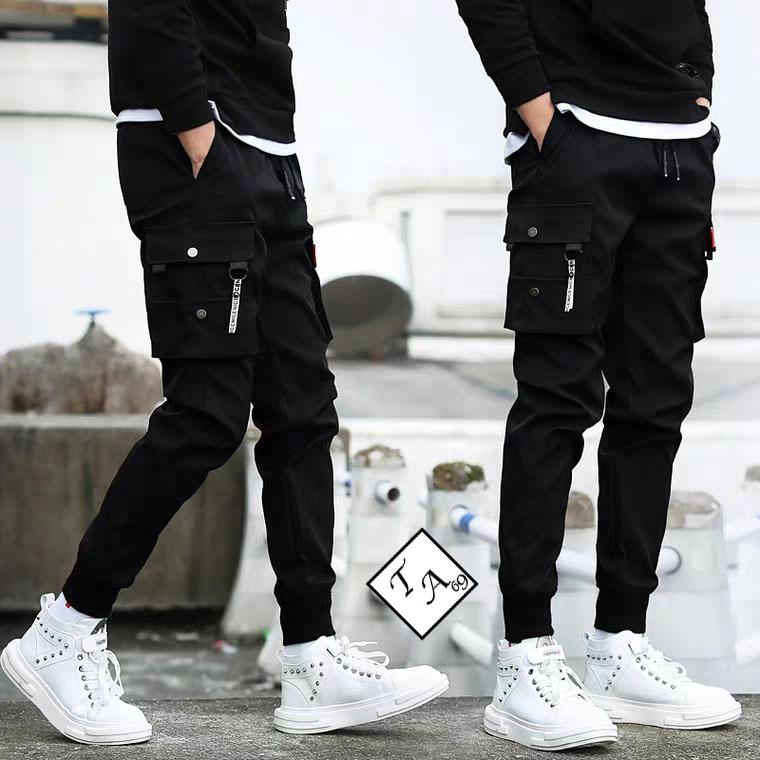 Quần jogger thun PC 65/35 cao cấp co giãn cực tốt phối túi hộp siêu chất