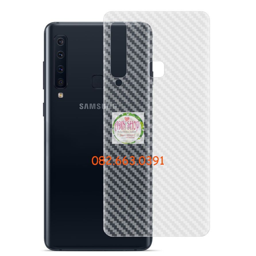 Miếng dán mặt lưng skin carbon Samsung Galaxy A8 Star/ A9 Star trong 3D đen
