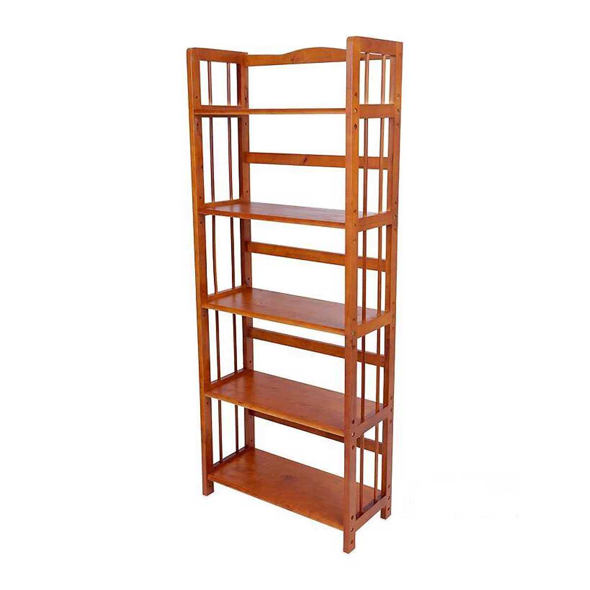 Kệ sách gỗ cao su tự nhiên 5 tầng rộng 65cm cao cấp