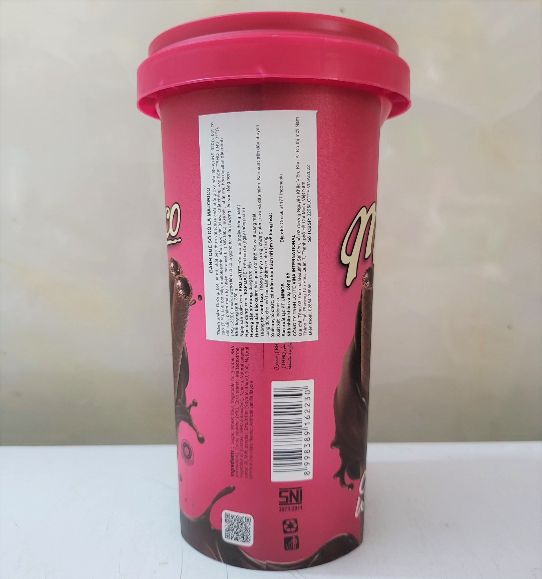 [Hộp HỒNG 250g] BÁNH QUẾ SÔ CÔ LA Majorico [Indonesia] KOKOLA Chocolate Wafer Roll (halal)